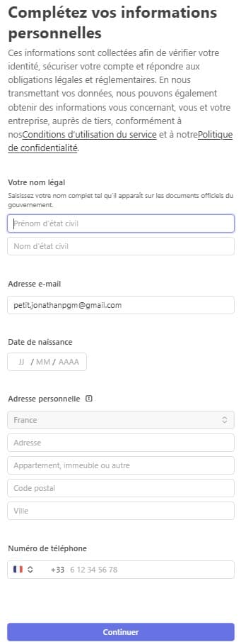 Your personal information